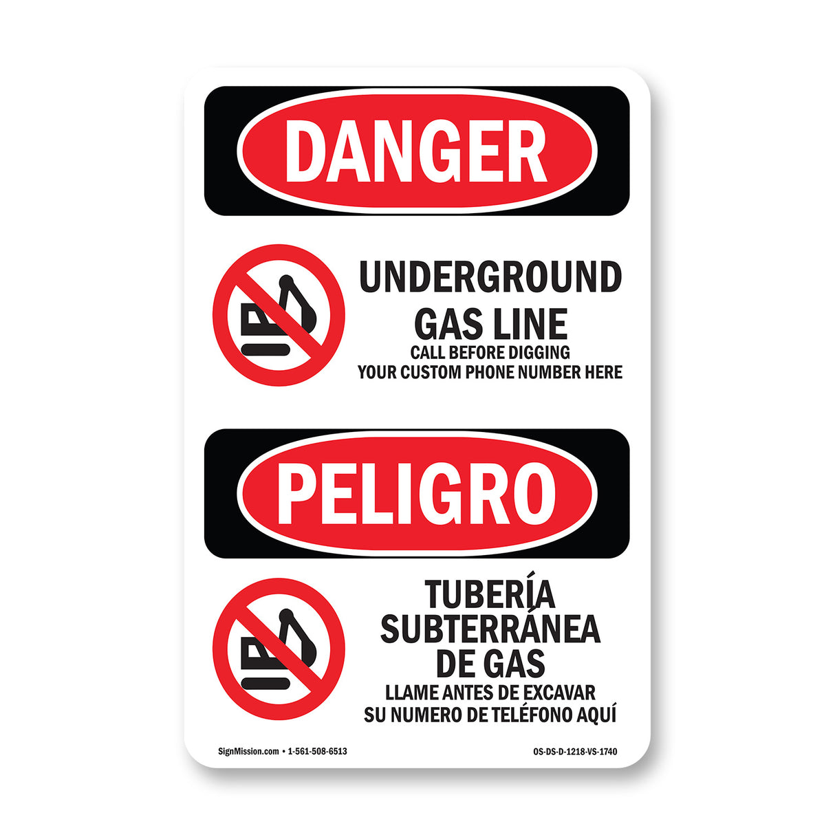 Underground Gas Line Call Custom Before