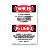 Portrait Renovation Work Do Not Enter Work Area