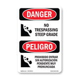 No Trespassing Steep Grade