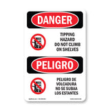Tipping Hazard Do Not Climb On Shelves