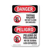 Tipping Hazard Do Not Climb On Shelves