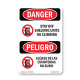 Stay Off Shelving Units No Climbing