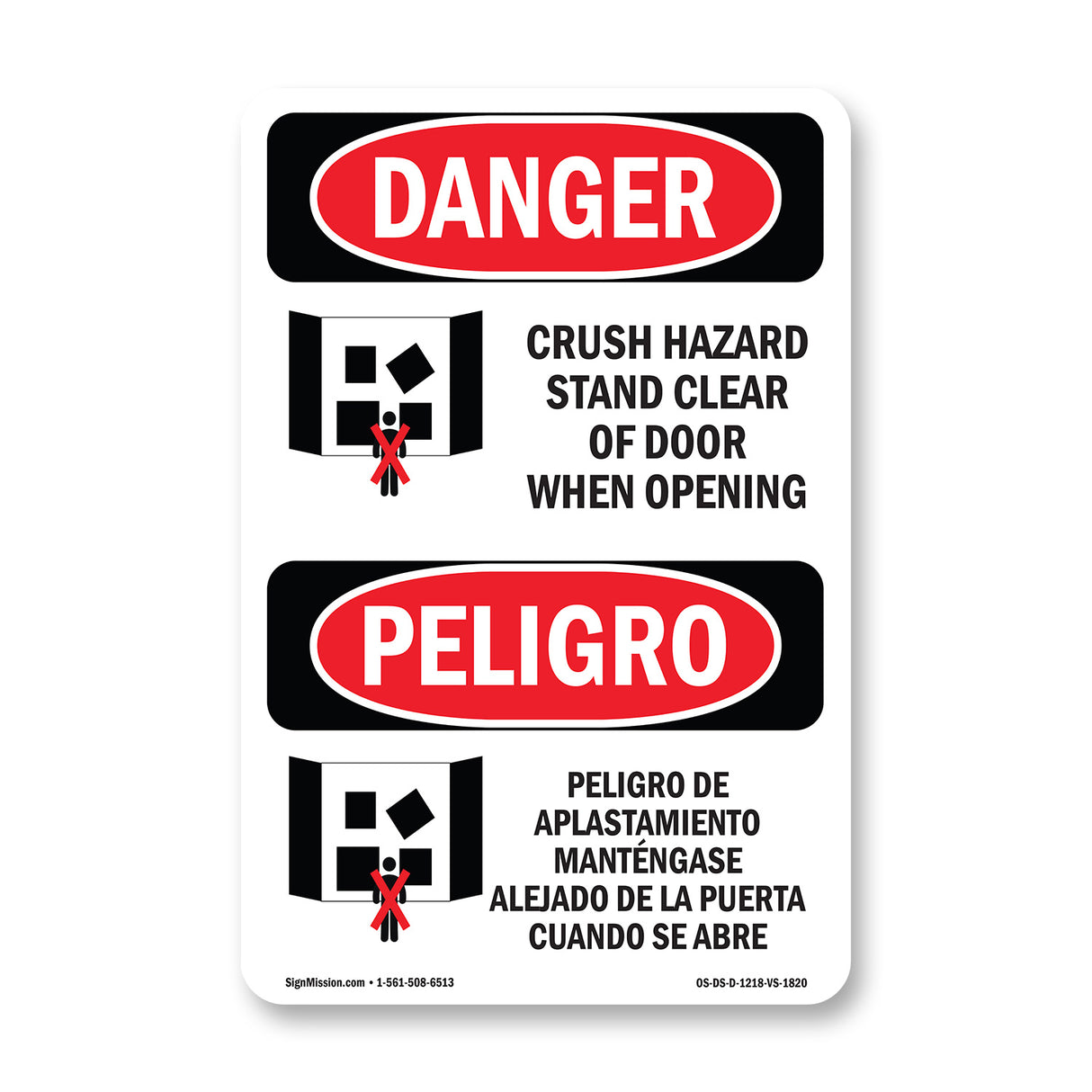 Crush Hazard Stand Clear Of Door
