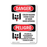 Crush Hazard Stand Clear Of Door