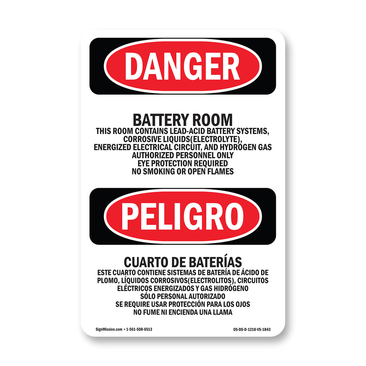 Portrait Battery Room Contains Lead-Acid