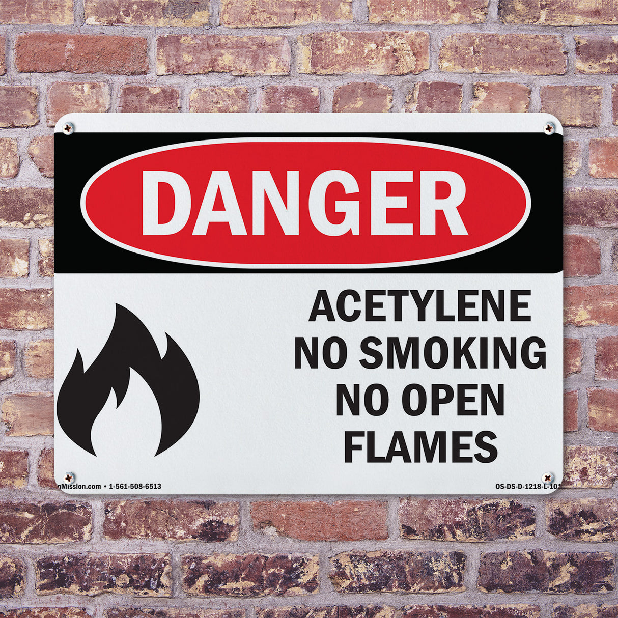 Acetylene No Smoking No Open Flames