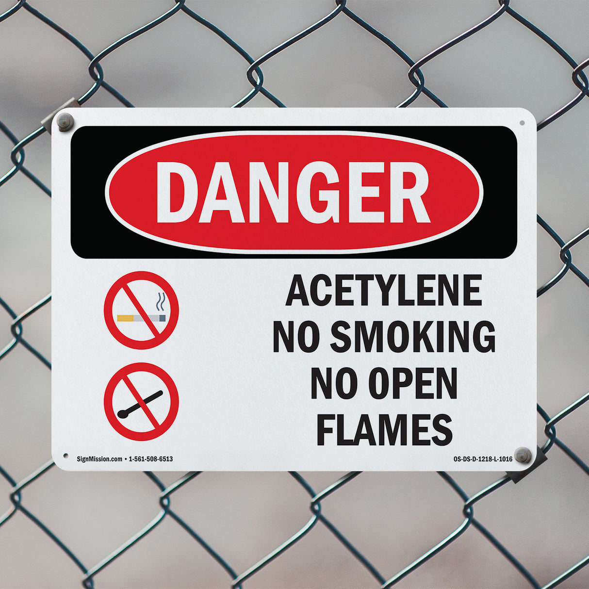 Acetylene No Smoking No Open Flames