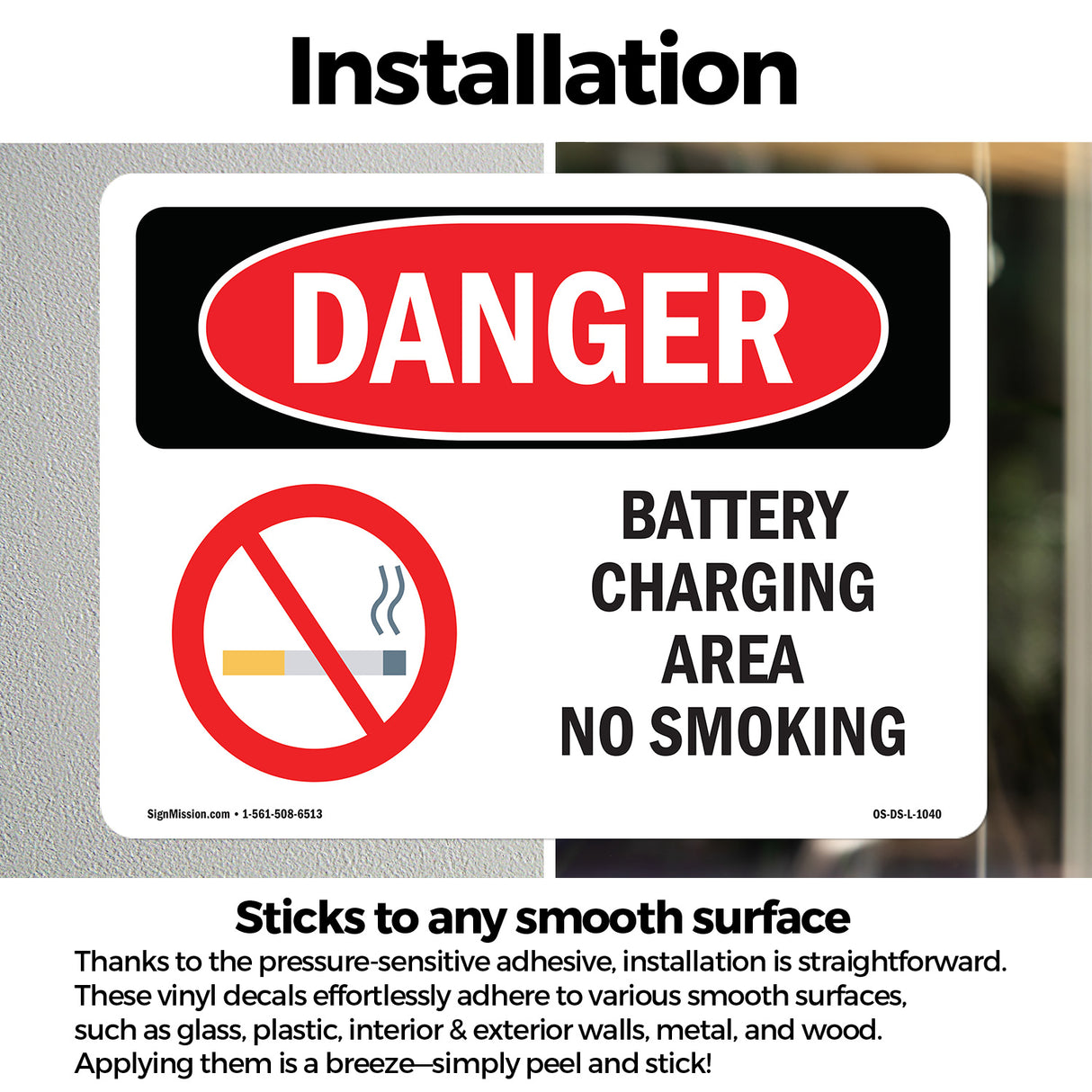 Battery Charging Area No Smoking