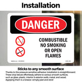 Combustible No Smoking Or Open Flames