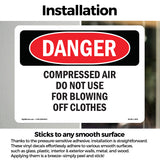 Compressed Air Not For Blowing Off Clothes