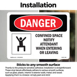 Confined Space Notify Attendant