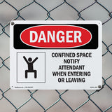 Confined Space Notify Attendant