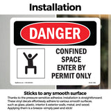 Confined Space Enter By Permit Only Spanish