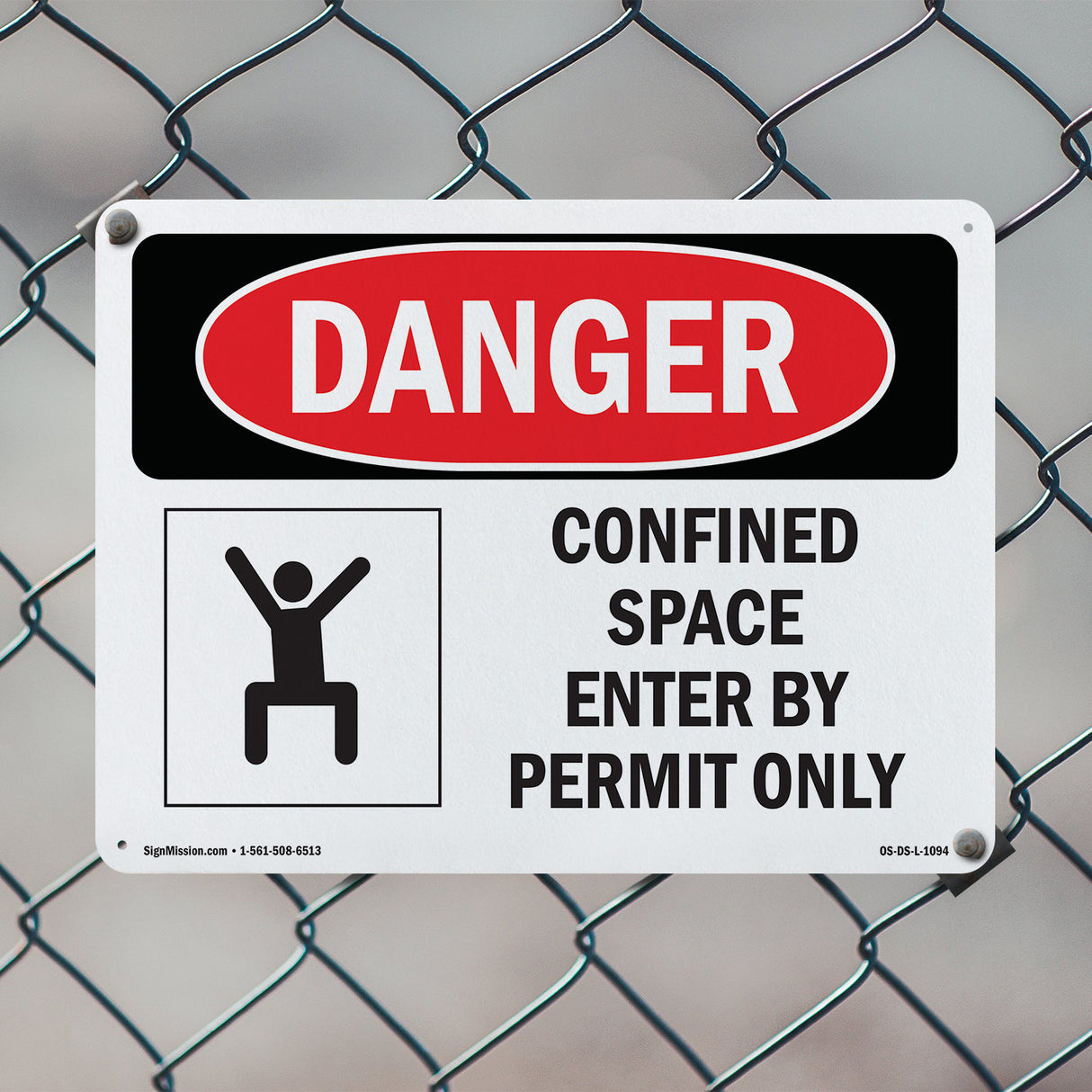 Confined Space Enter By Permit Only Spanish