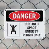 Confined Space Enter By Permit Only Spanish