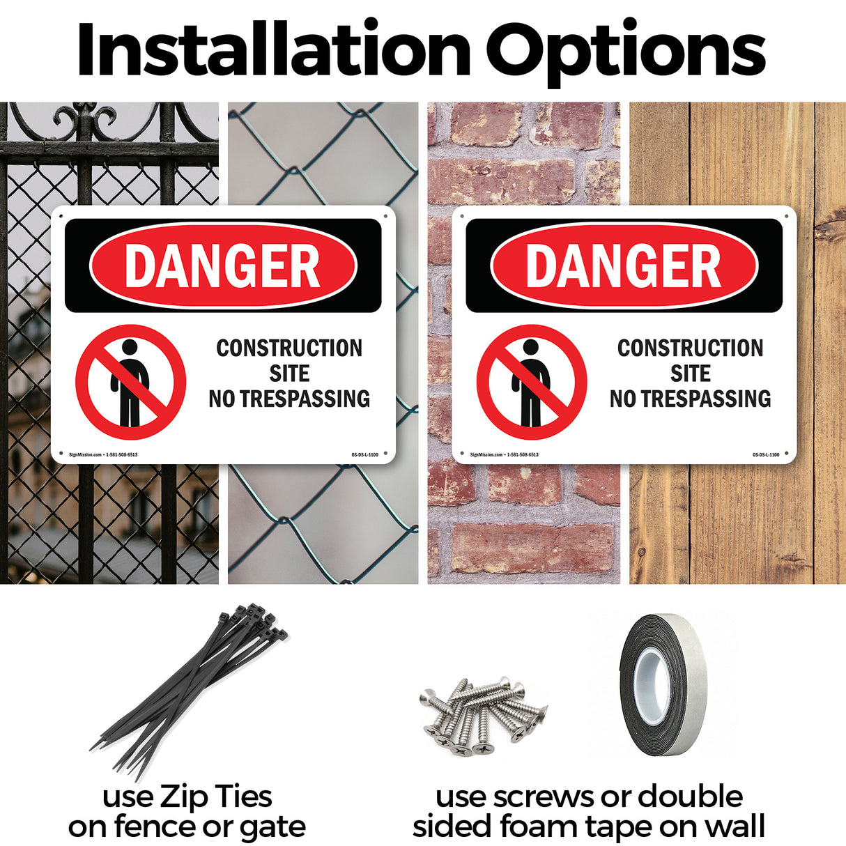 Construction Site No Trespassing