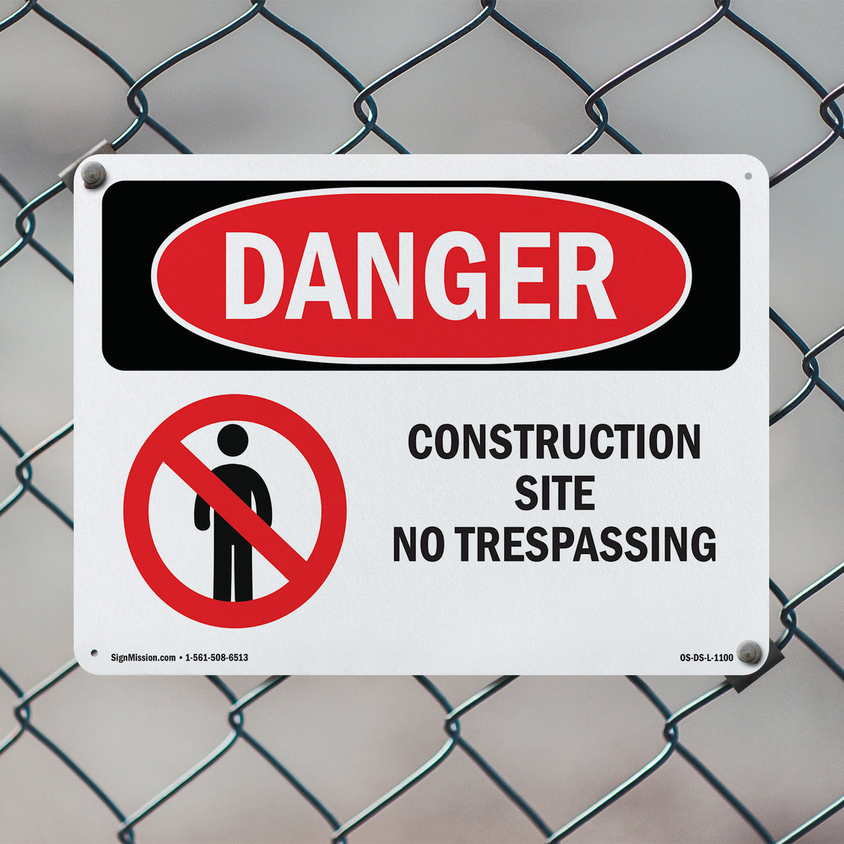 Construction Site No Trespassing