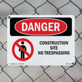 Construction Site No Trespassing