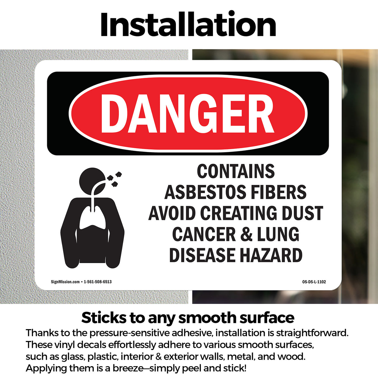 Contains Asbestos Fibers