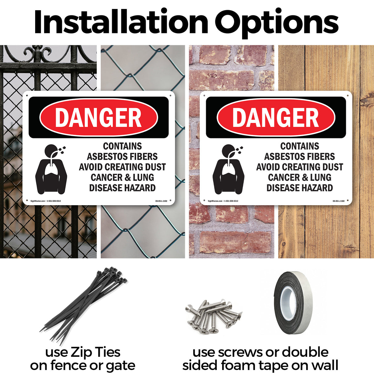 Contains Asbestos Fibers
