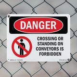 No Crossing Or Standing On Conveyors