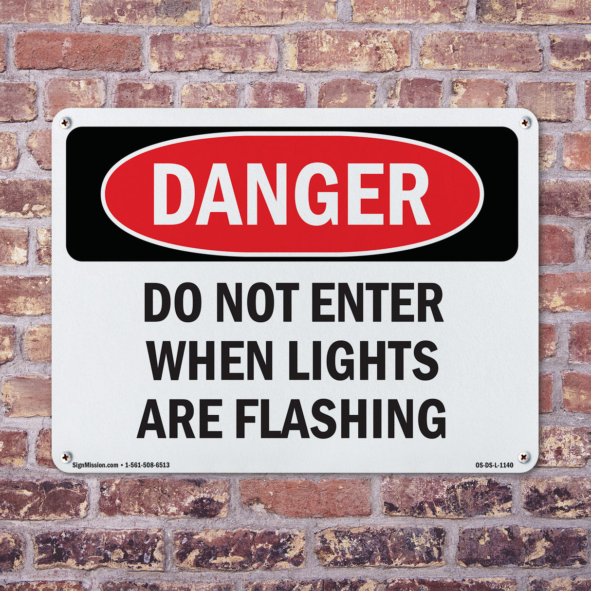 Portrait Do Not Enter When Lights Are Flashing