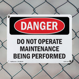 Do Not Operate Maintenance Being Performed