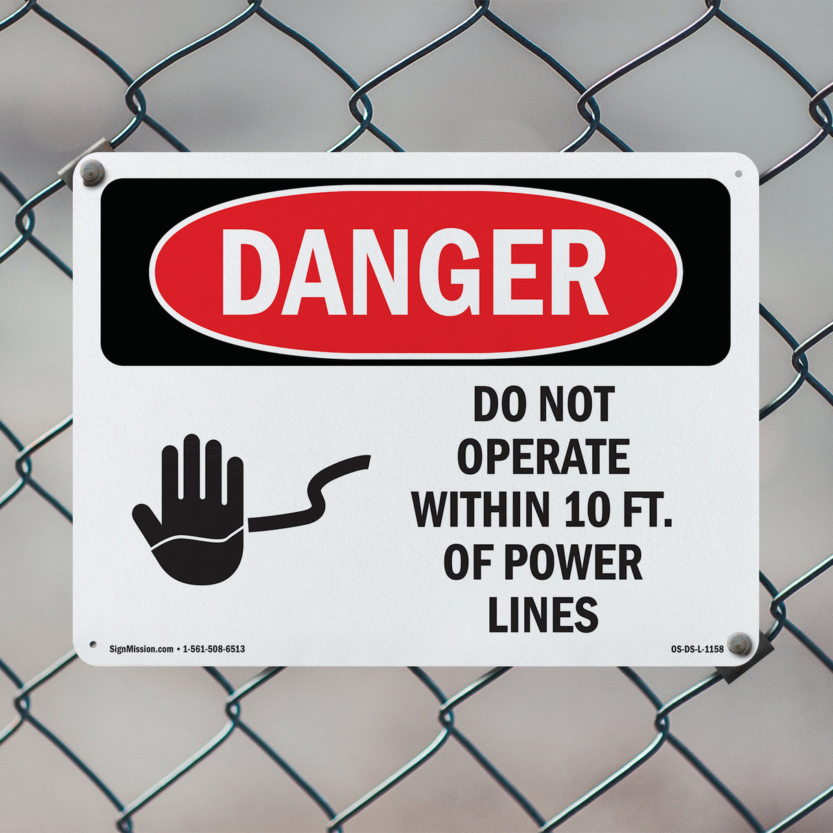 Do Not Operate Within 10 Ft. Of Power Lines
