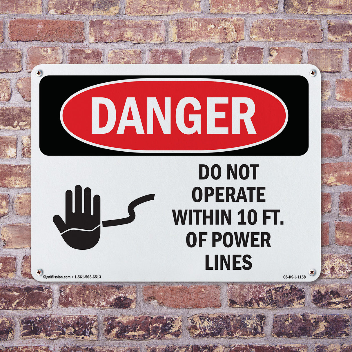 Do Not Operate Within 10 Ft. Of Power Lines