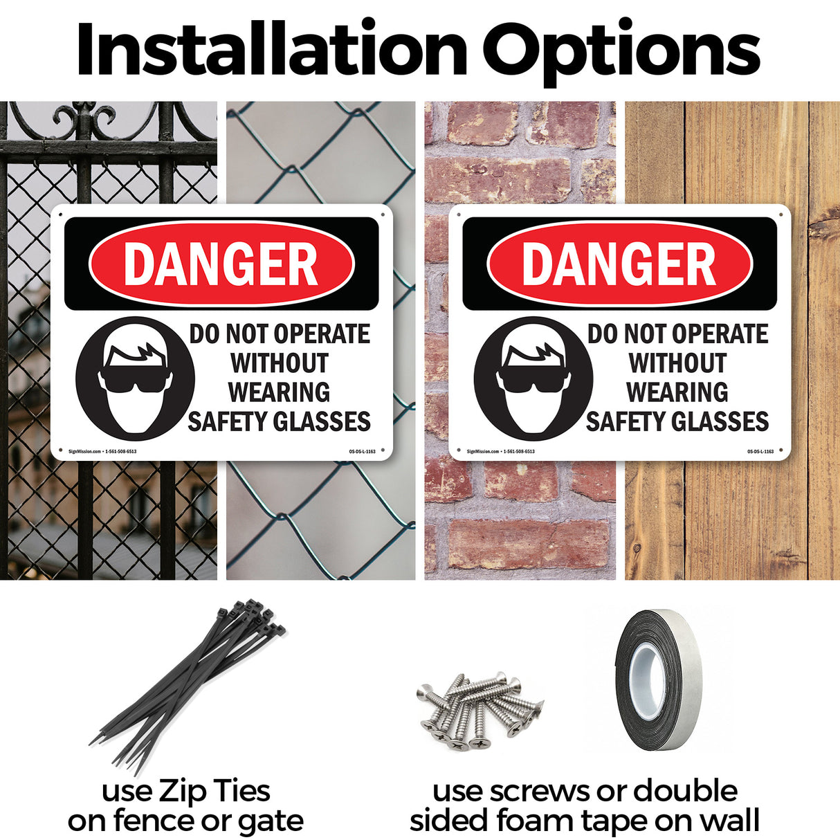 Do Not Operate Without Safety Glasses