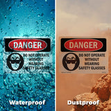Do Not Operate Without Safety Glasses