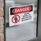 Do Not Stand  Sit  Walk Or Ride On Conveyor