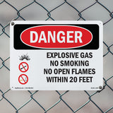 Explosive Gas No Smoking Within 20 Feet