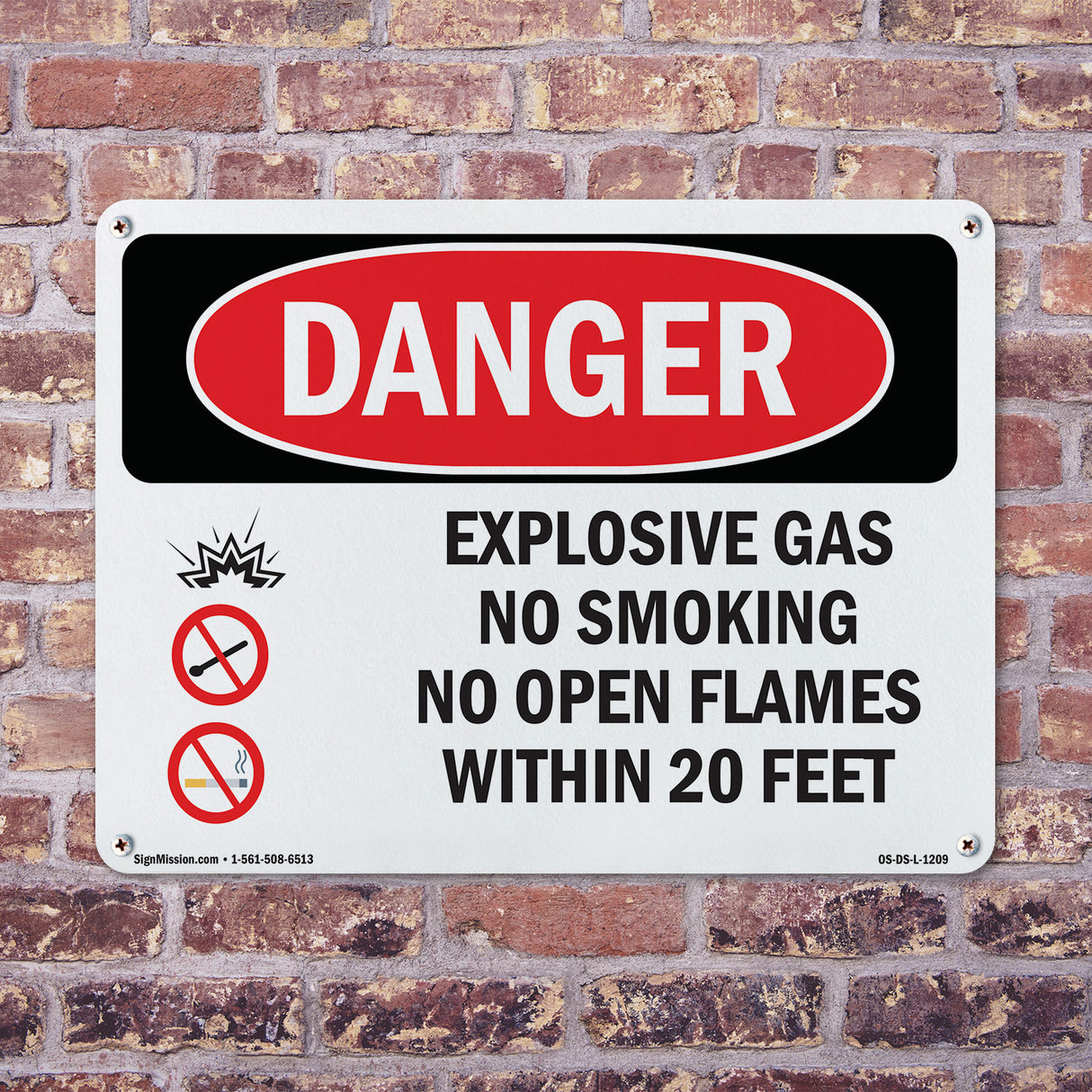 Explosive Gas No Smoking Within 20 Feet