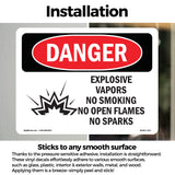 Explosive Vapors No Smoking Open Flames