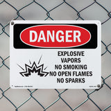 Explosive Vapors No Smoking Open Flames