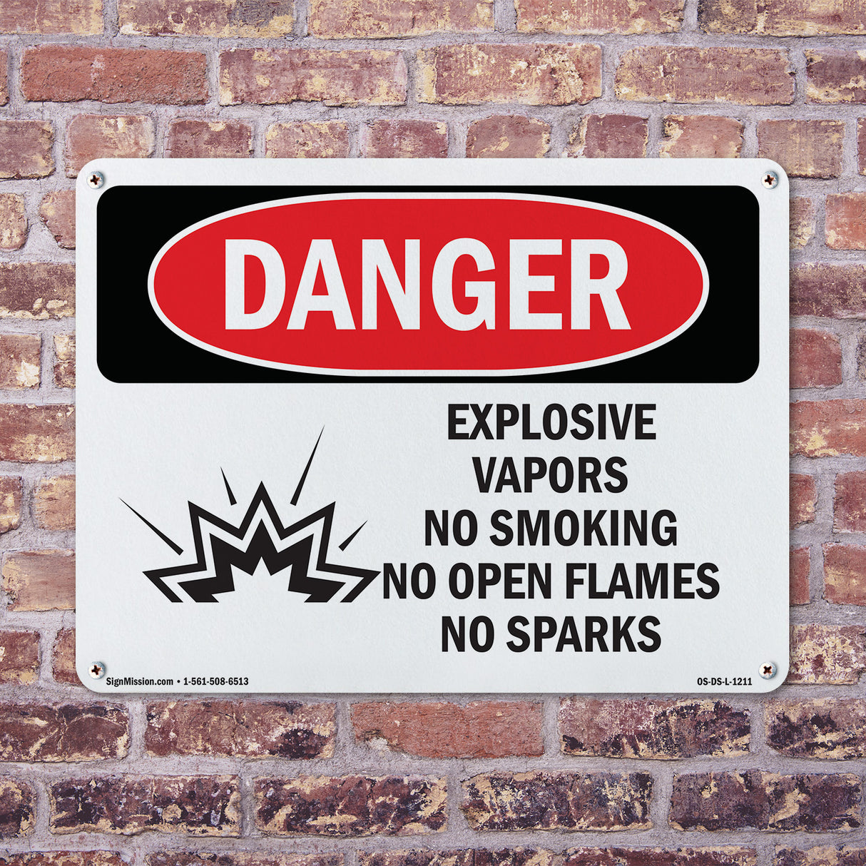 Explosive Vapors No Smoking Open Flames