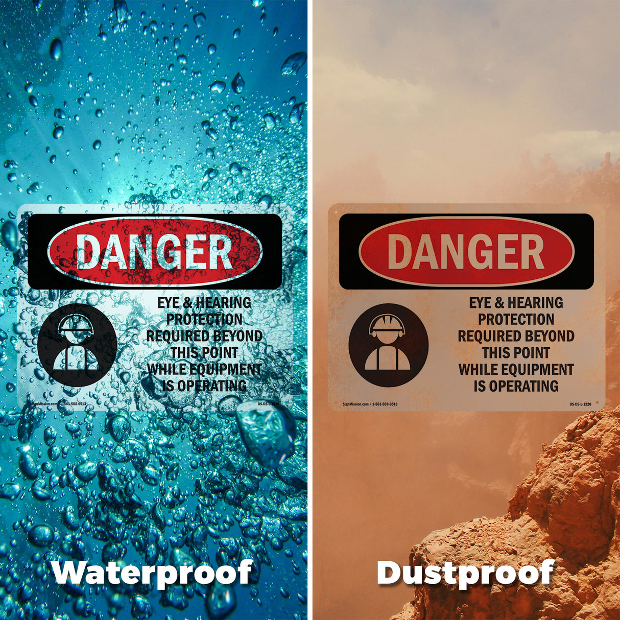 Eye And Hearing Protection Required