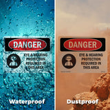 Eye And Hearing Protection Required
