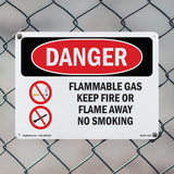 Flammable Gas Keep Fire Or Flame Away