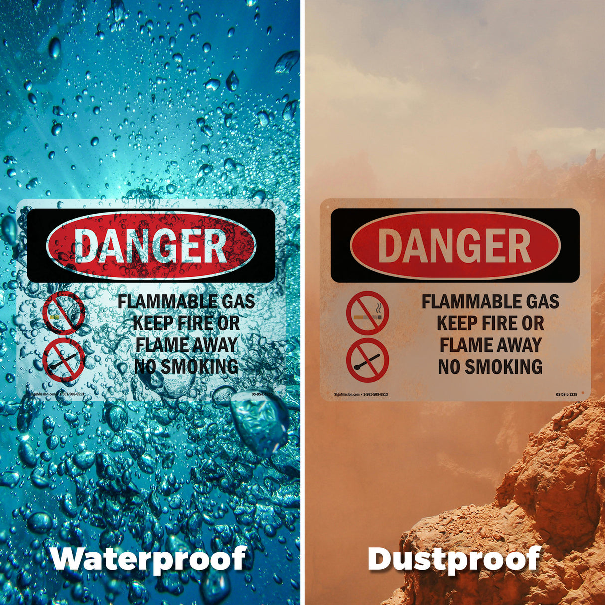Flammable Gas Keep Fire Or Flame Away