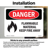 Flammable Material Keep Fire Away