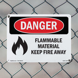 Flammable Material Keep Fire Away