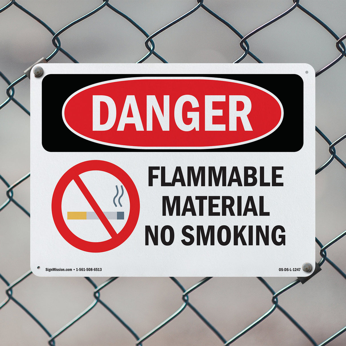 Flammable Material No Smoking