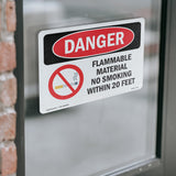 Flammable Material No Smoking Within 20 Feet