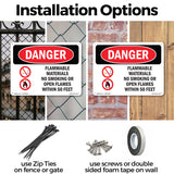 Flammable Materials No Smoking 50 Feet