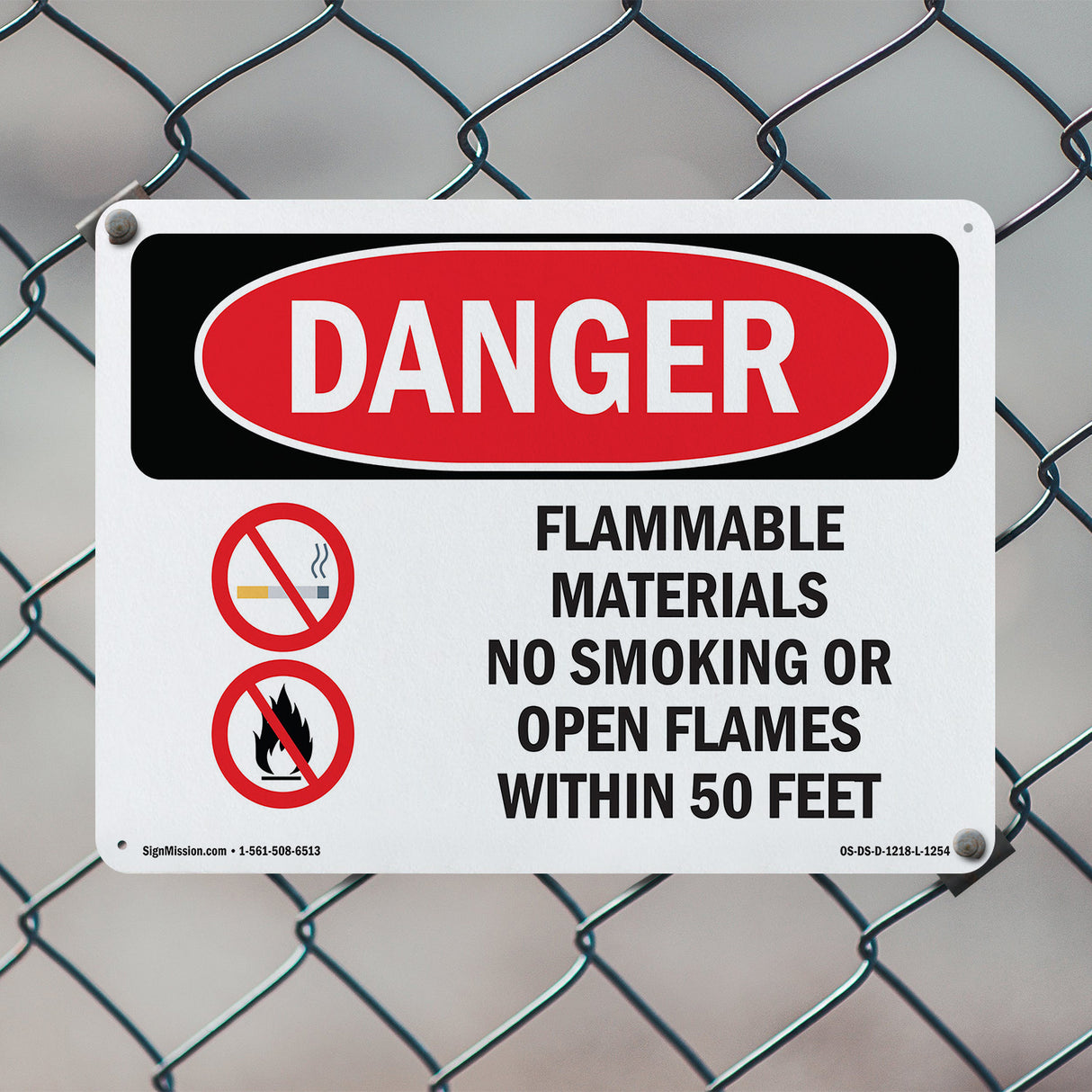 Flammable Materials No Smoking 50 Feet