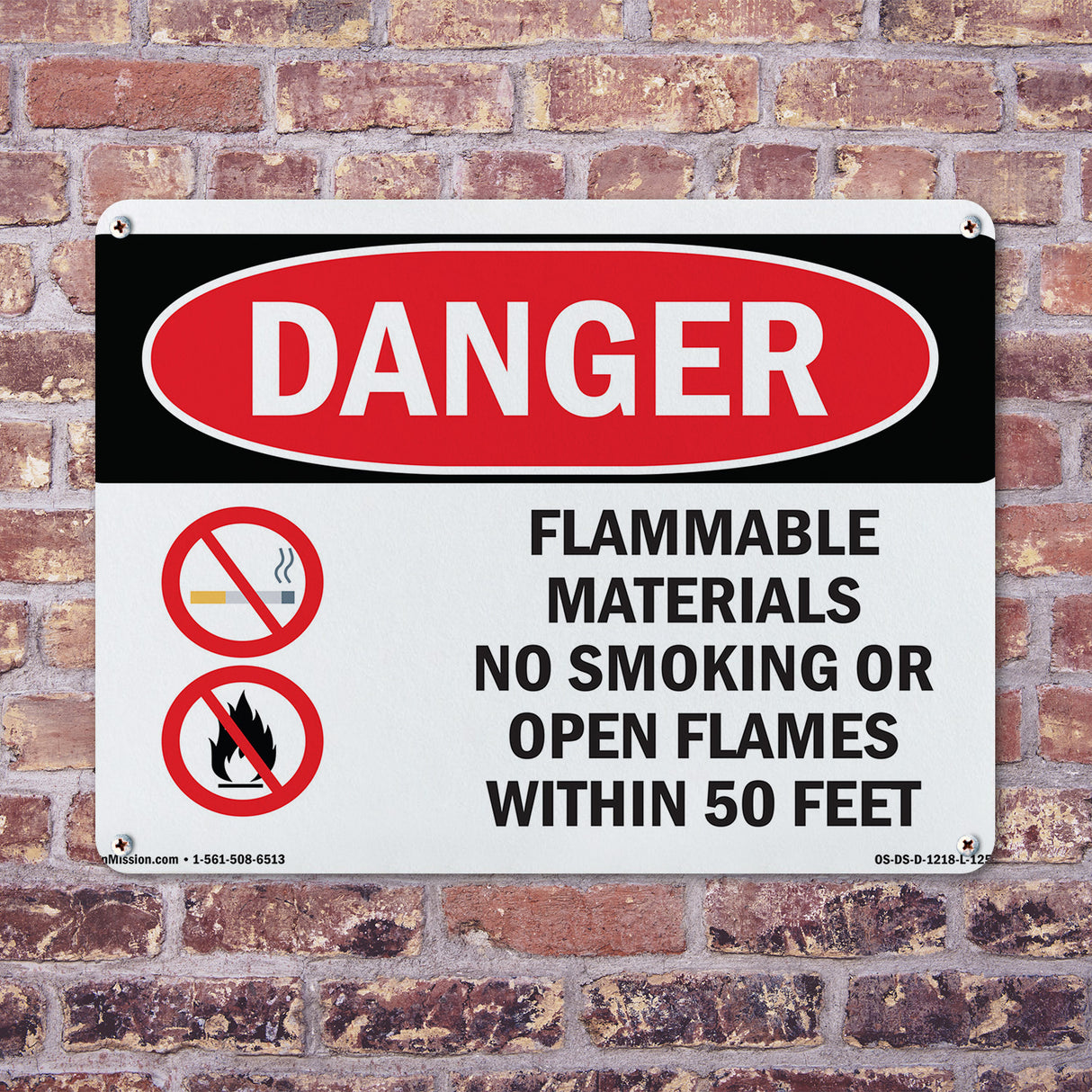 Flammable Materials No Smoking 50 Feet