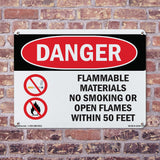 Flammable Materials No Smoking 50 Feet