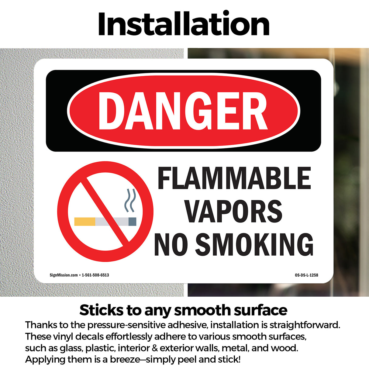 Flammable Vapors No Smoking